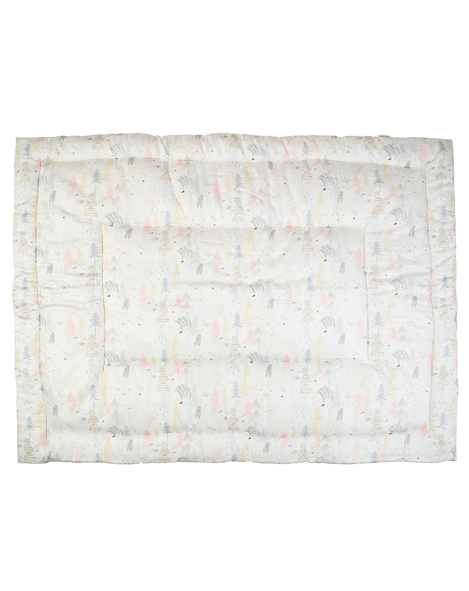 Krabbeldecke 805 WALDTIERE (100x140) in rose