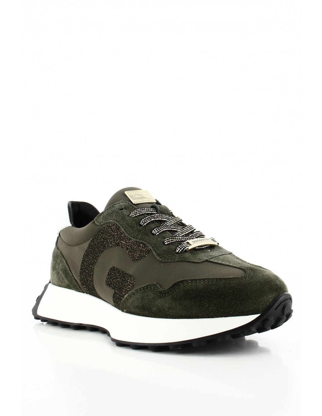 goodstep Baskets de ville Femme Karen Kaki Cuir