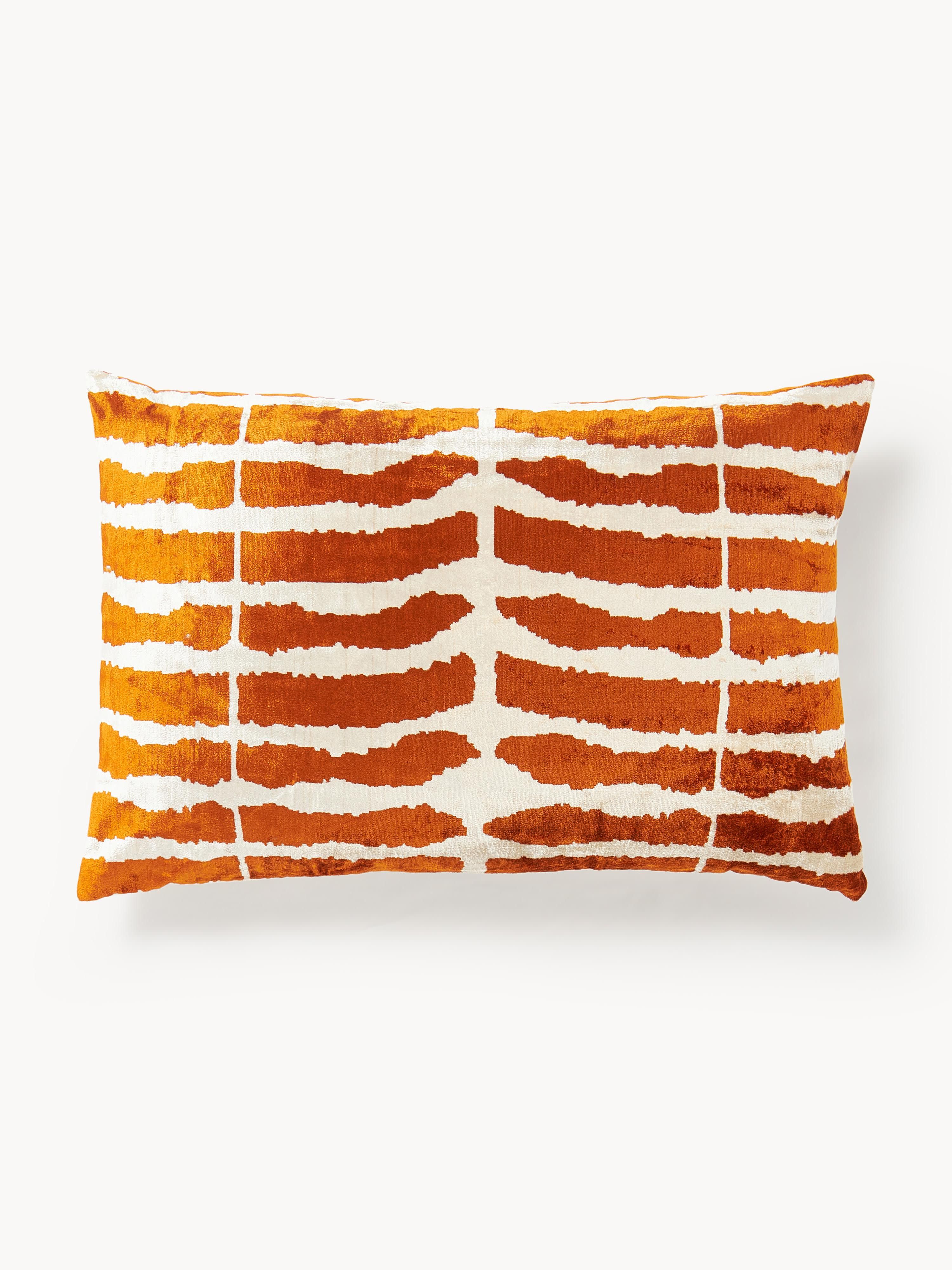 Viscose kussenhoes Dejan met ingeweven jacquard patroon