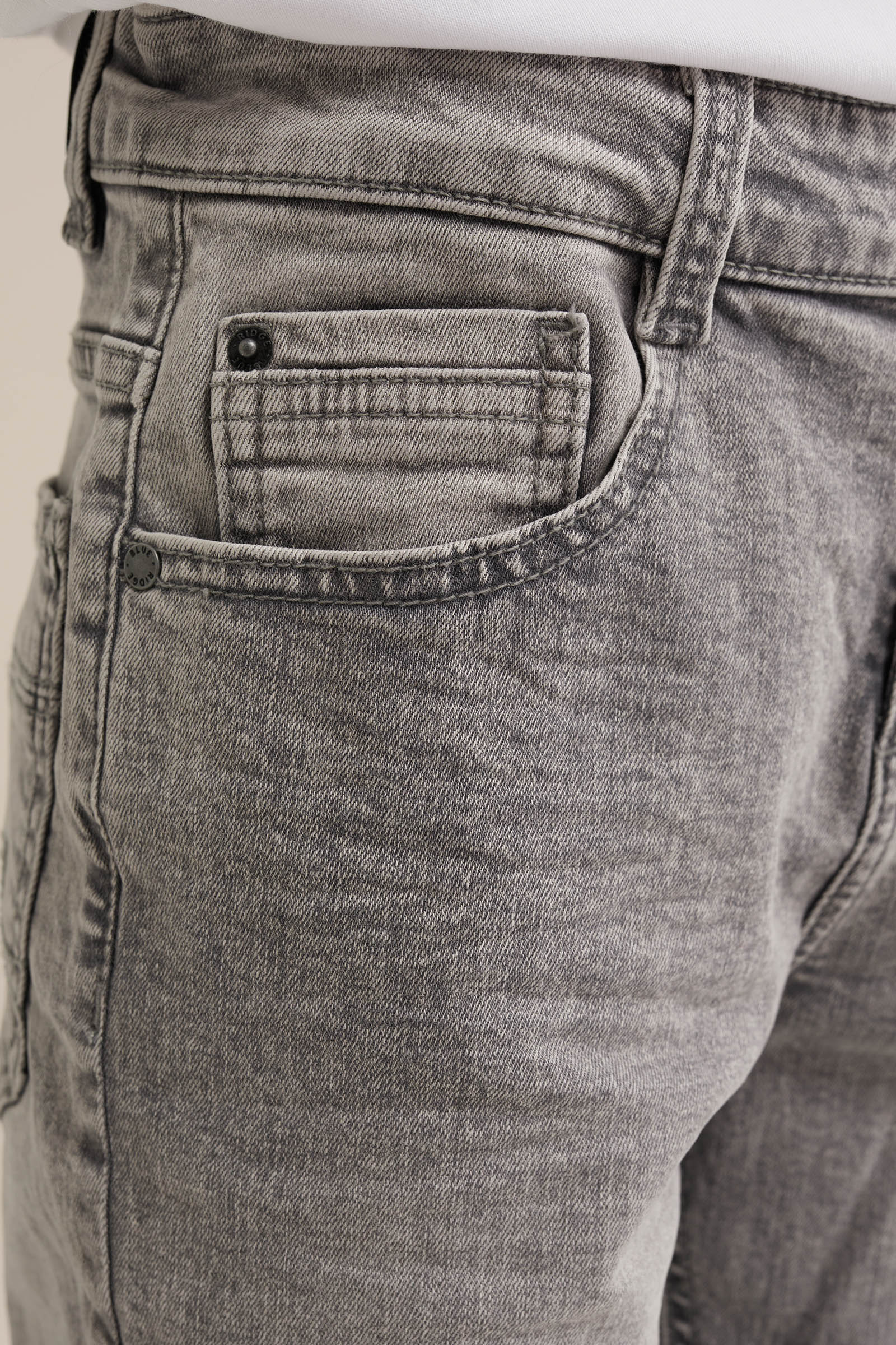 Jongens regular fit jeans met stretch Blue Ridge Lichtgrijs