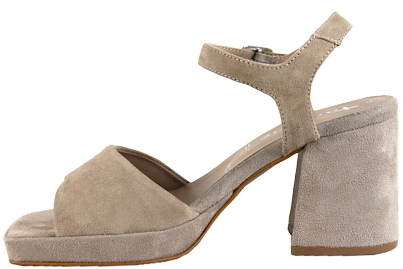 TAMARIS LET BEIGE SANDAL PÅ HÆL I RUSIKND