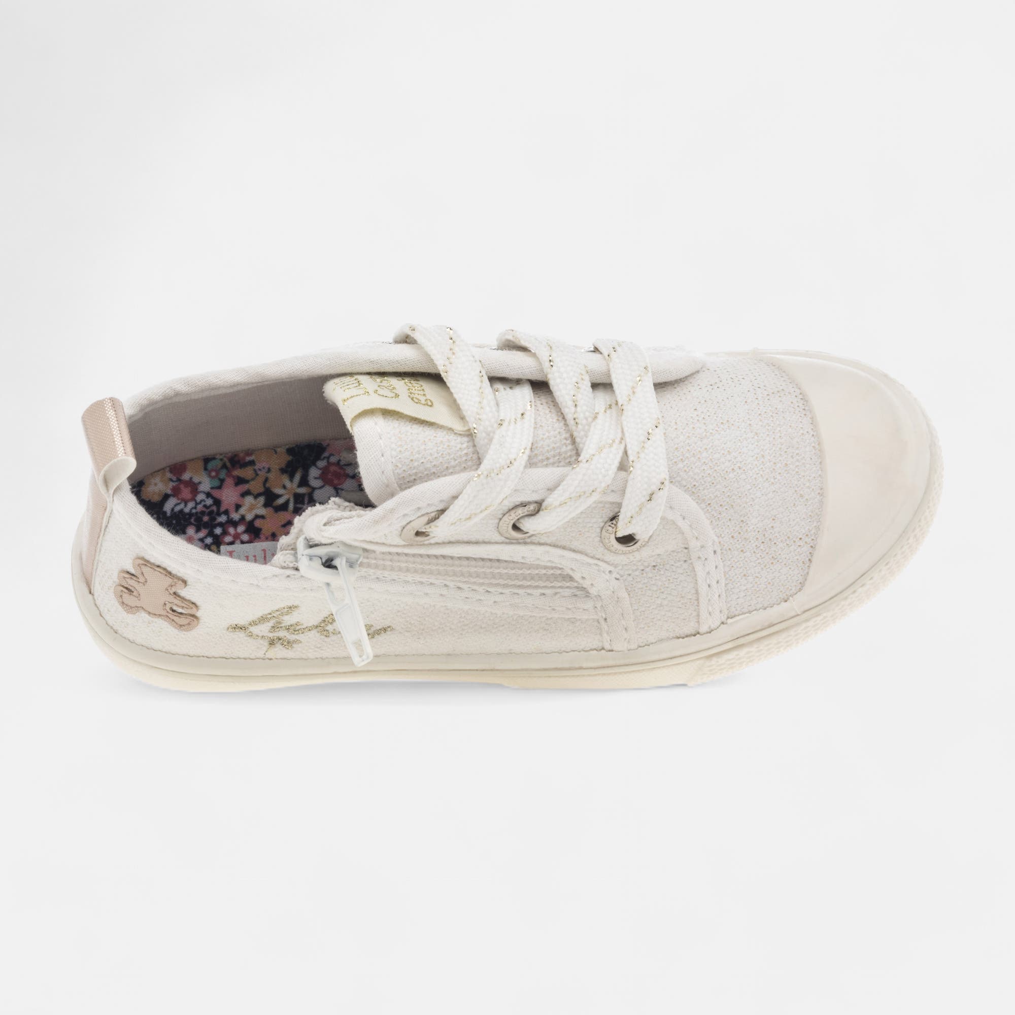 Baskets en toile Fille beige