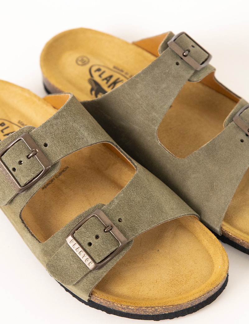 PLAKTON MULES FEMME LAMÉ KAKI CLAIR