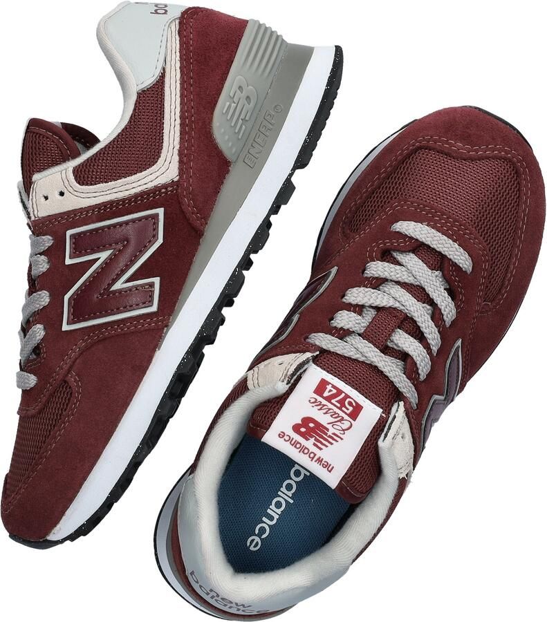 New balance Sneakers laag '574' poederroze robijnrood wit