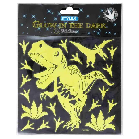 Stylex Motiv-Sicker Dino Glow, 19 Stück
