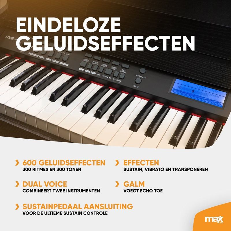 MAX - RhapsodyDP61 - Digitale Piano - 61 Toetsen - Complete Set