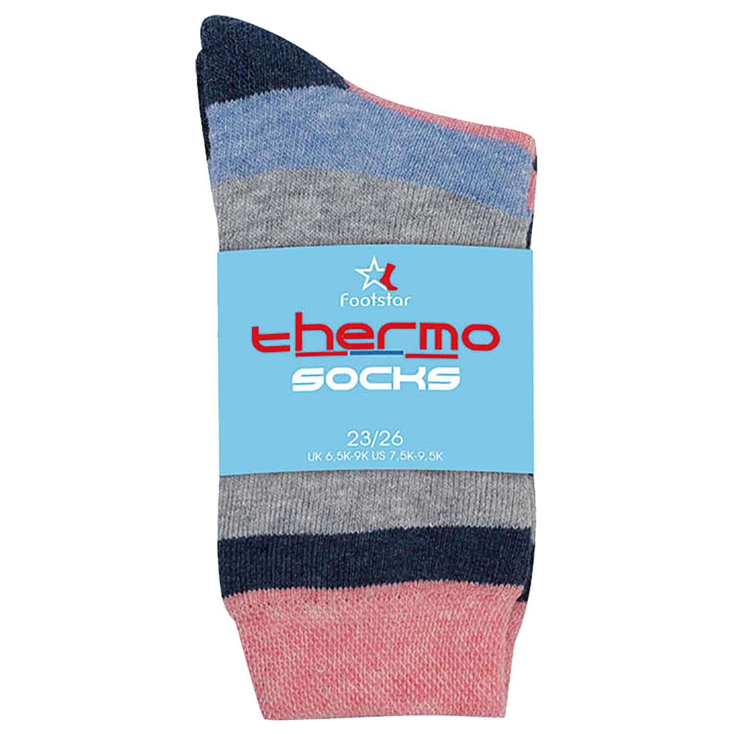 Kinder Vollfrottee Thermosocken Gr. 23/26–35/38 3er 4fach