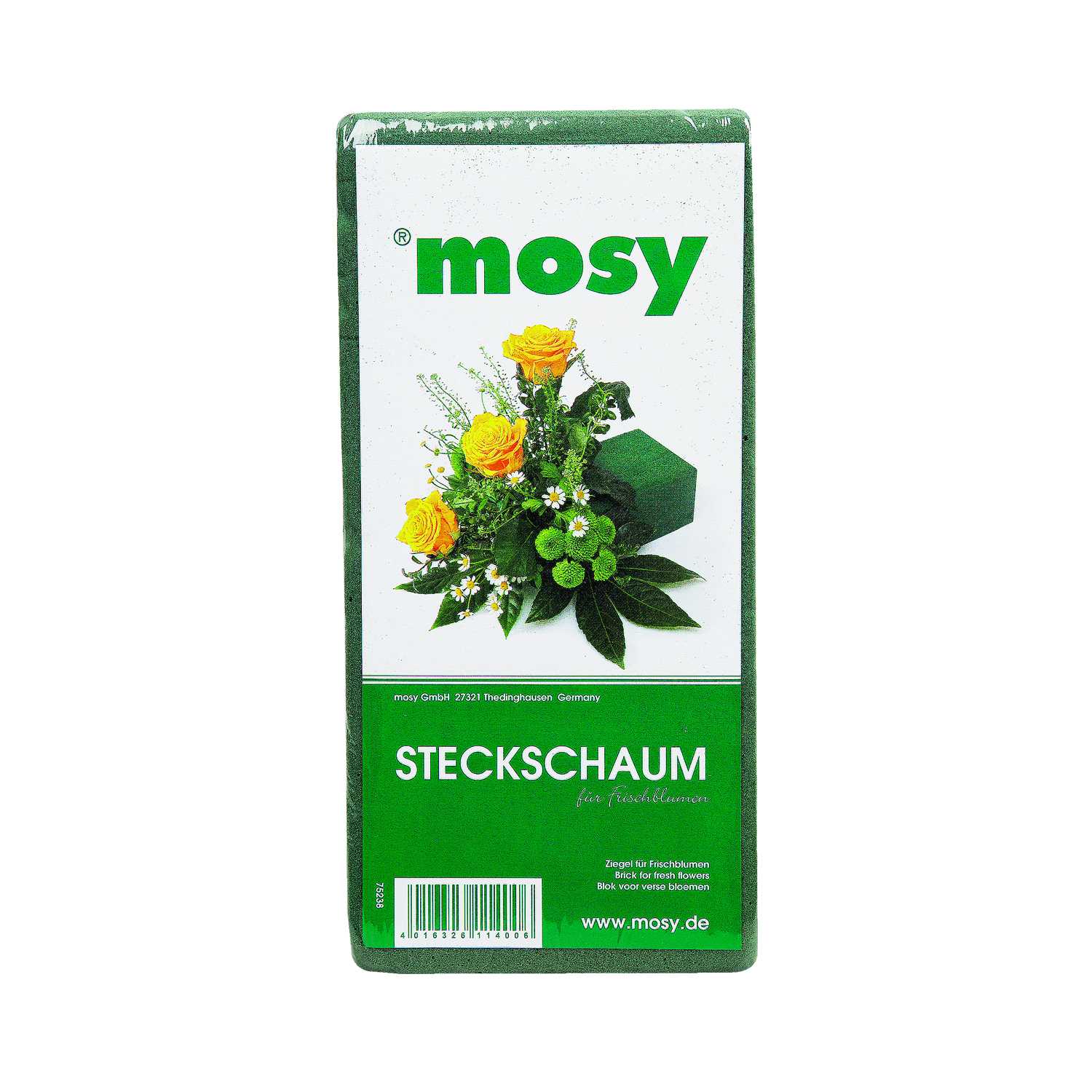 Mosy Steckschaum Blumensteckmasse für Frischblumen 23 x 11 x 8 cm