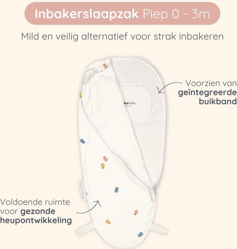 Puckababy - Piep Inbakerslaapzakje - Gummy Bears - Katoen TOG 0.5 - Zomerslaapzak