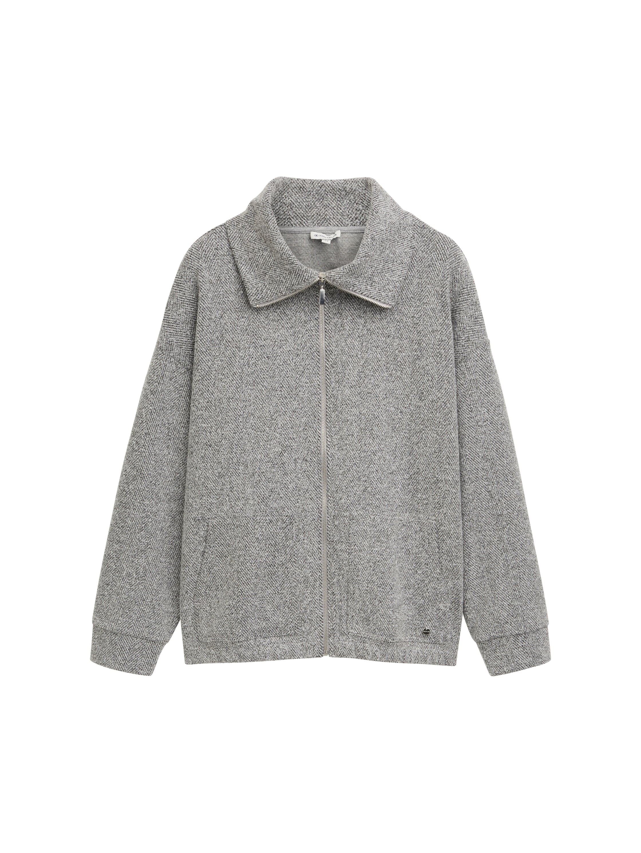 TOM TAILOR PLUS Sweatjacke , mit Fischgrätenmuster