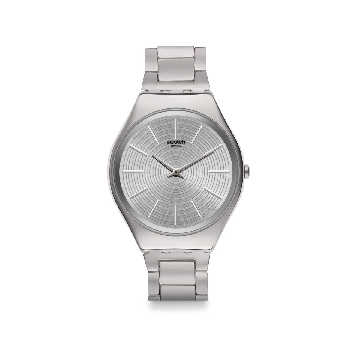 Montre Swatch mixte acier gris