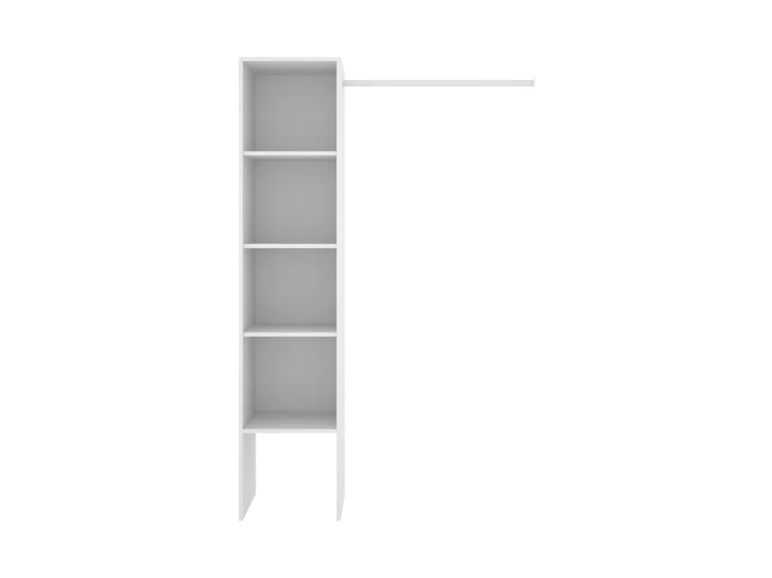 Dressing avec penderie murale - L137 cm - Blanc - GAETAN