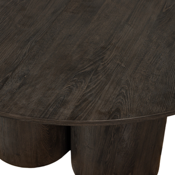 WOOOD eettafel Oona donkerbruin MDF ø 140 cm
