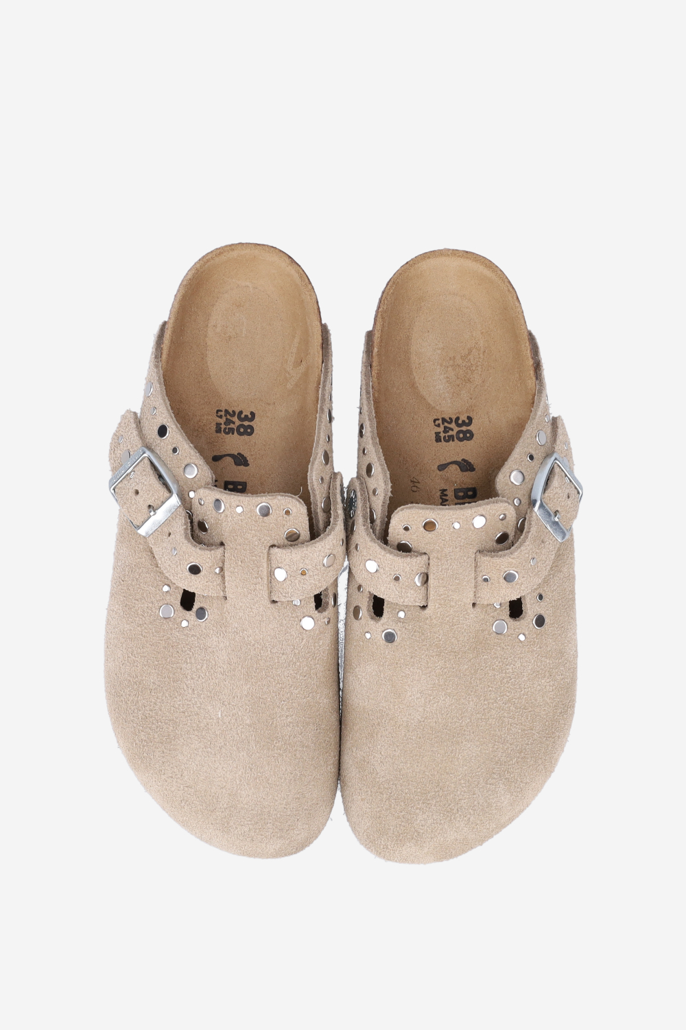 Boston rivet suede mules