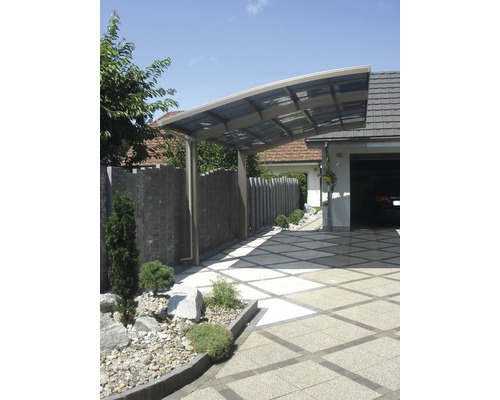 KRB Skiatsu enkele carport met hitte-, UV- en hagelbescherming, 270x500 cm, urban grey