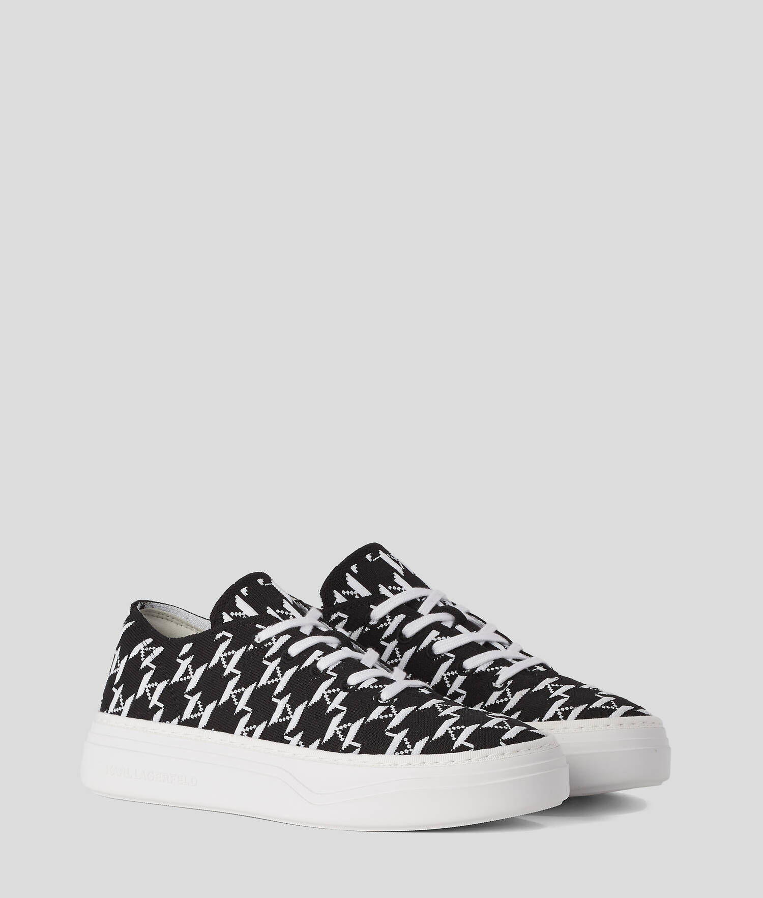 BASKETS AVEC TRICOT KL MONOGRAM KONVERT