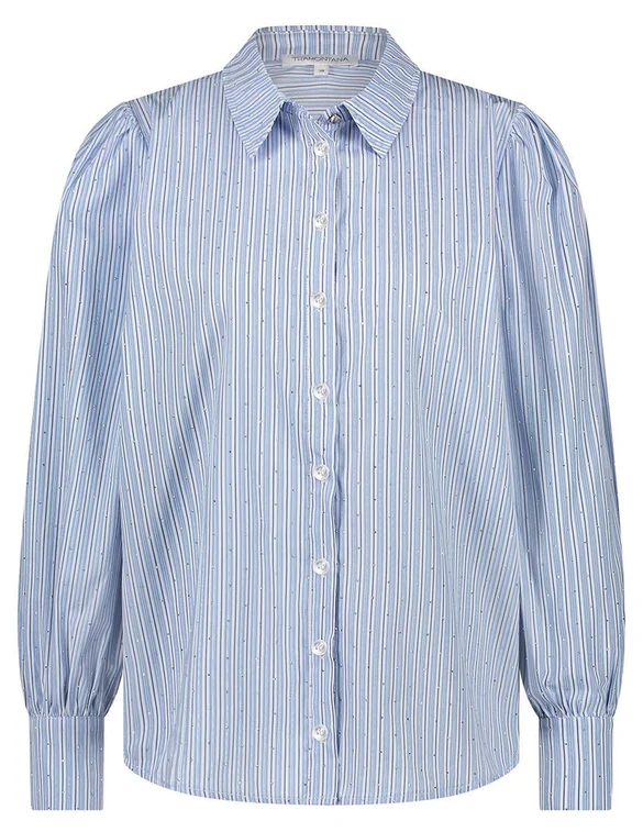 Tramontana Striped blouse rhinestone C13-15-301