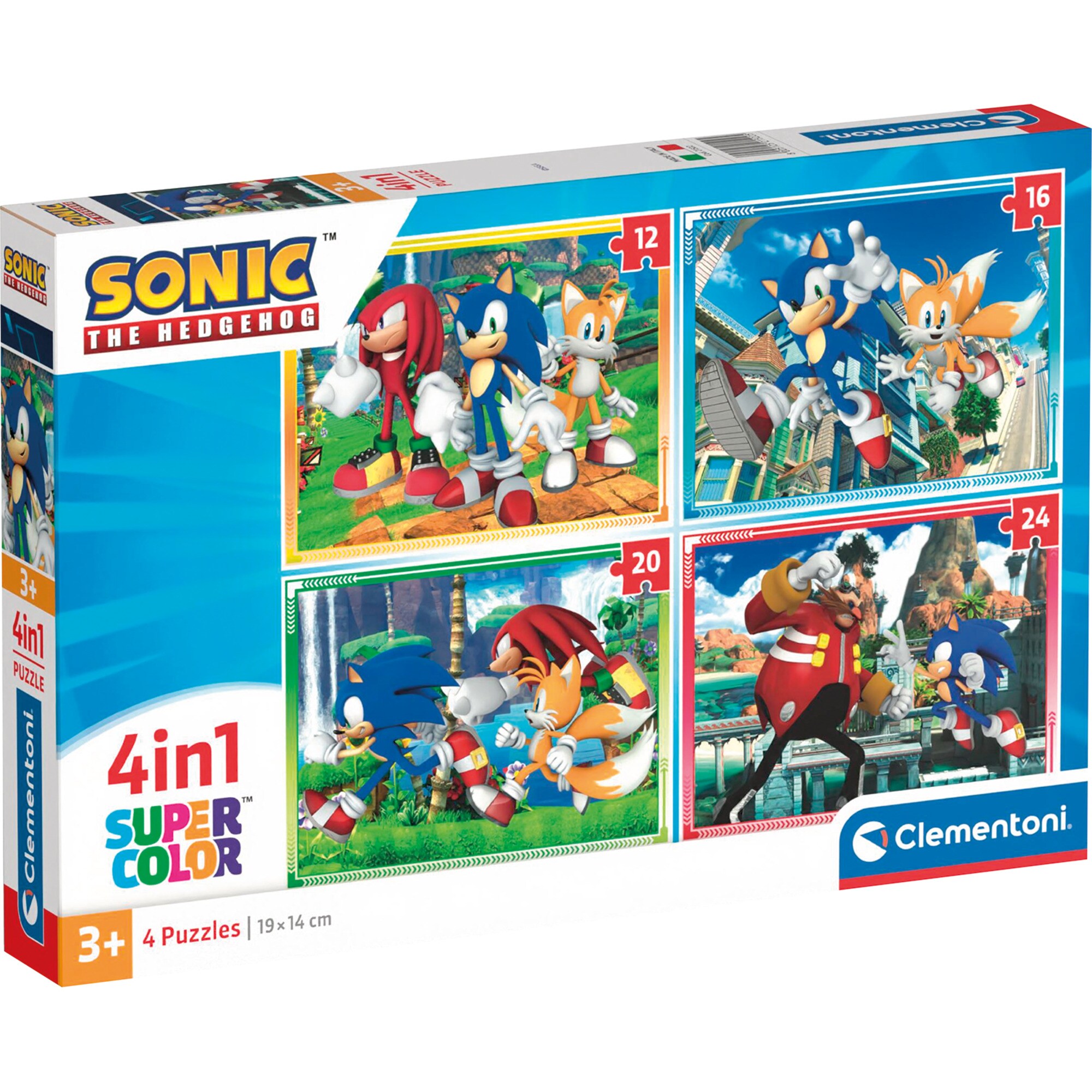 Clementoni Puzzle Supercolor 4 in 1 - Sonic