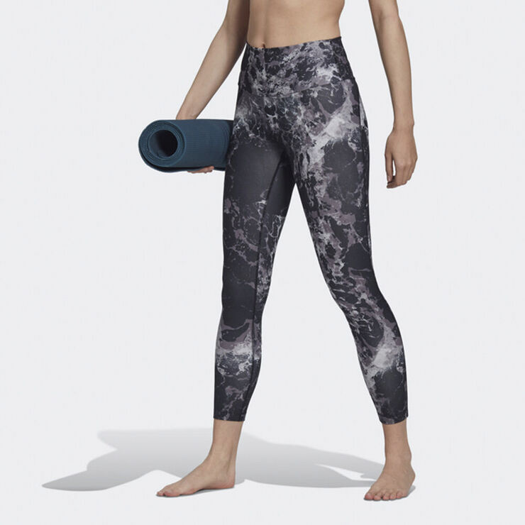 adidas Yoga Essentials Print 7/8 tights Sort