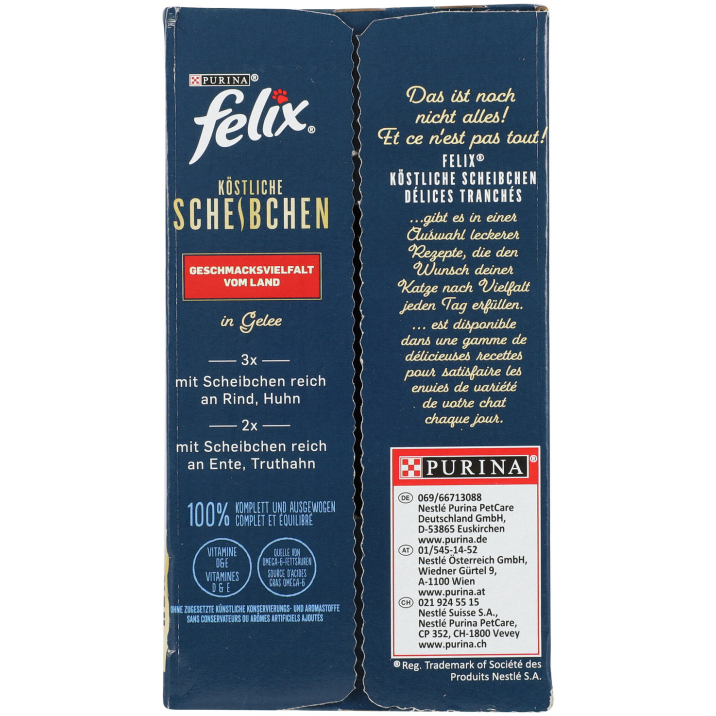 Felix Delicious Slices Katzenfutter in Gelee Fleisch 10x80g