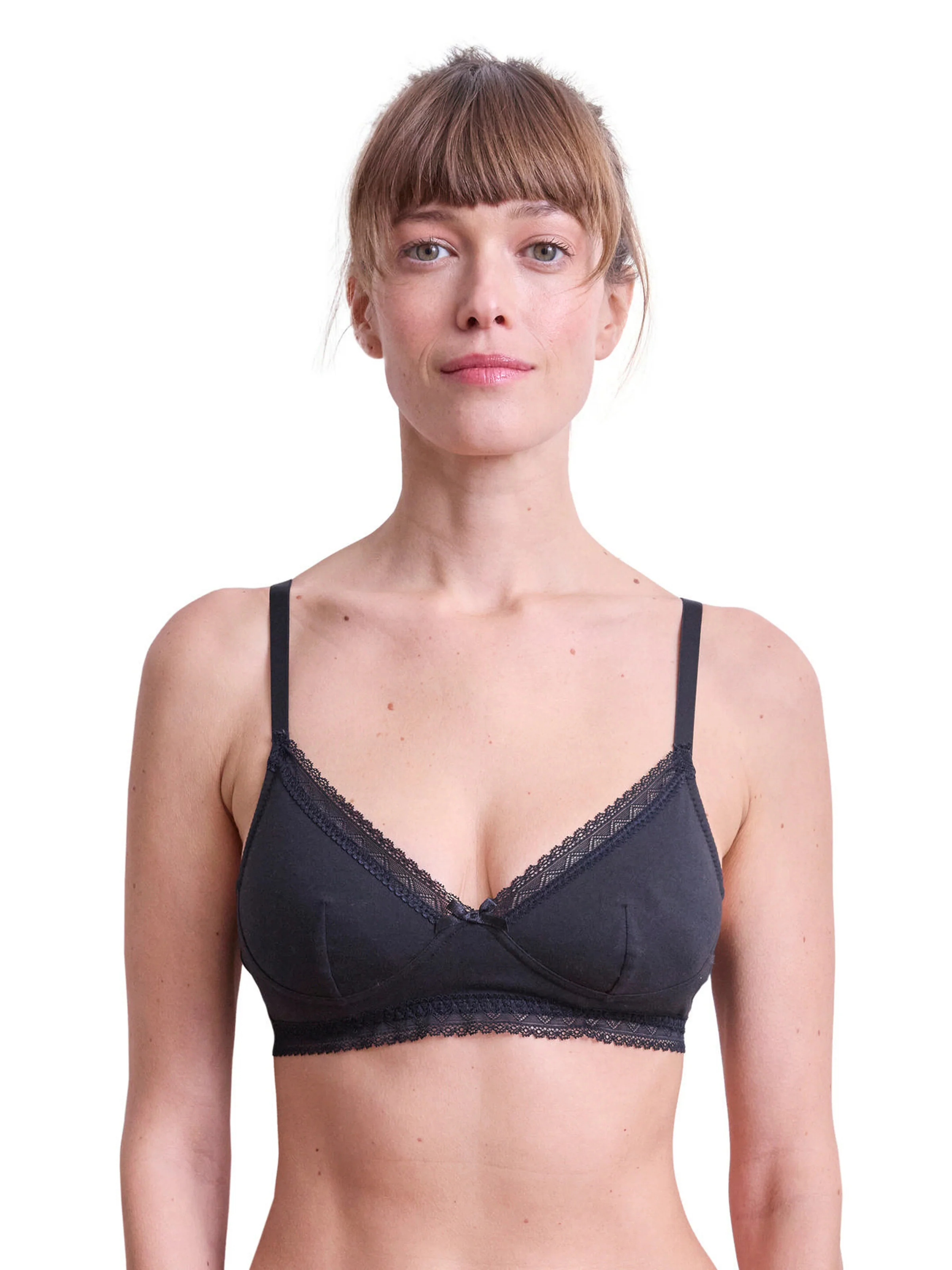 Vertbaudet 2er-Pack Umstands-BHs mit Bio-Baumwolle schwarz