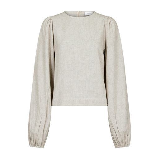 Neo Noir Bira Soft Linen Bluse, Sand, 36