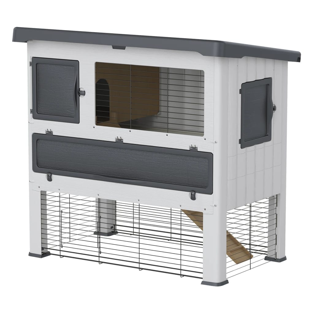 Gaiola para coelhos Ferplast Grand Lodge 120, plástico cinza, código 57085360