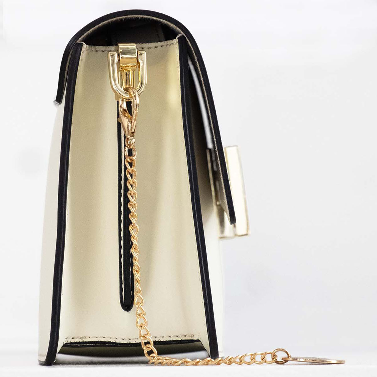 Christian Laurier Sac bandoulière en Cuir Mini Emma blanc cassé - 21x16x8 cm