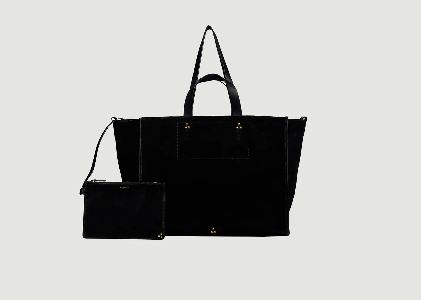 Sac cabas en croûte velours Léon L Jérôme Dreyfuss