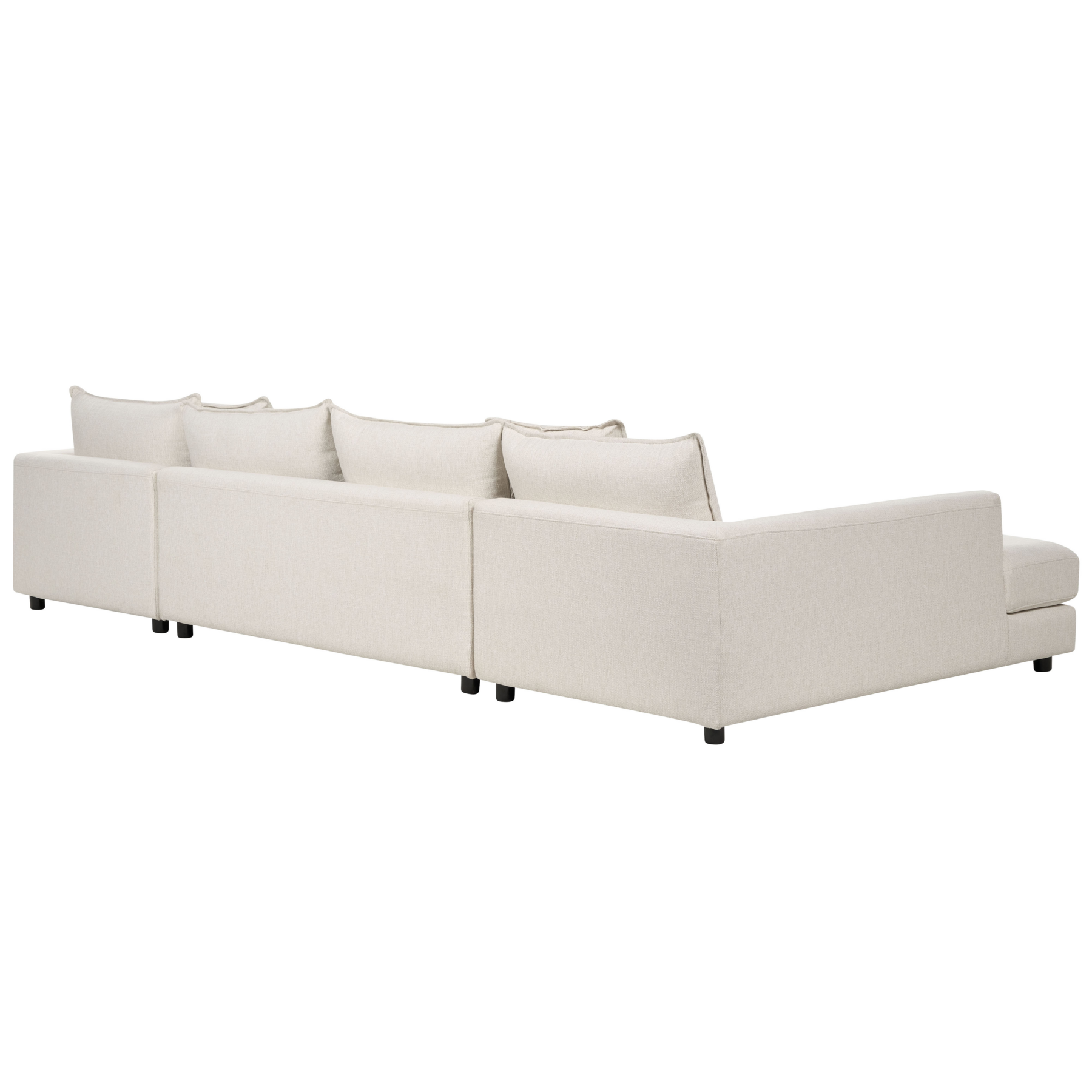 Beliani-LILVIKEN-Bank U-vormig-Lichtbeige-5 persoons-Polyester