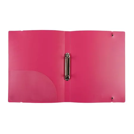 Idena Ringbuch, DIN A4, 2-Ringmechanik, Gummizug, weiß/pink