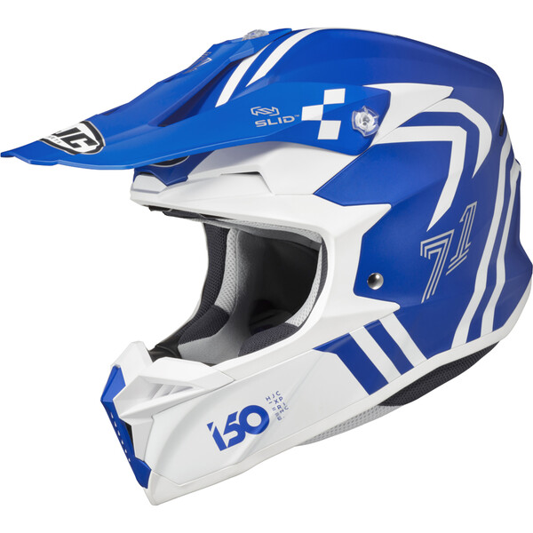 HJC - Casque i50 Hex MC2SF / Bleu / Blanc / Mat