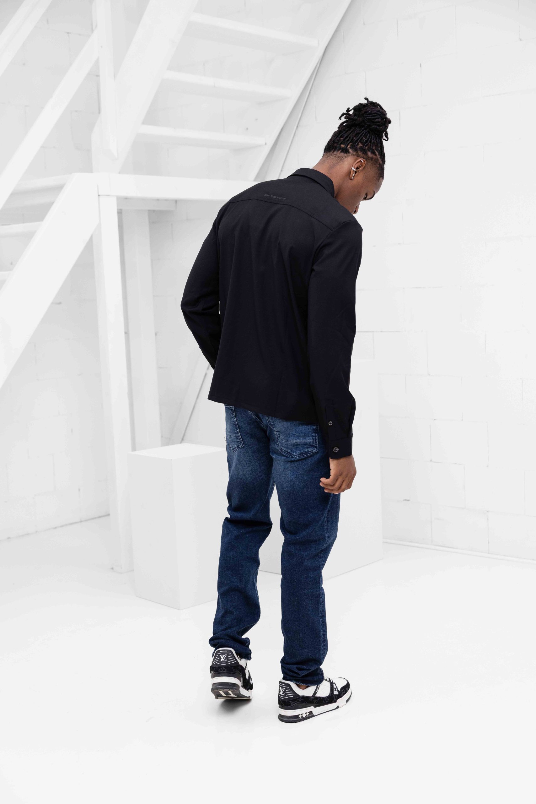 Off The Pitch Cabinet Smart Overshirt Heren Zwart