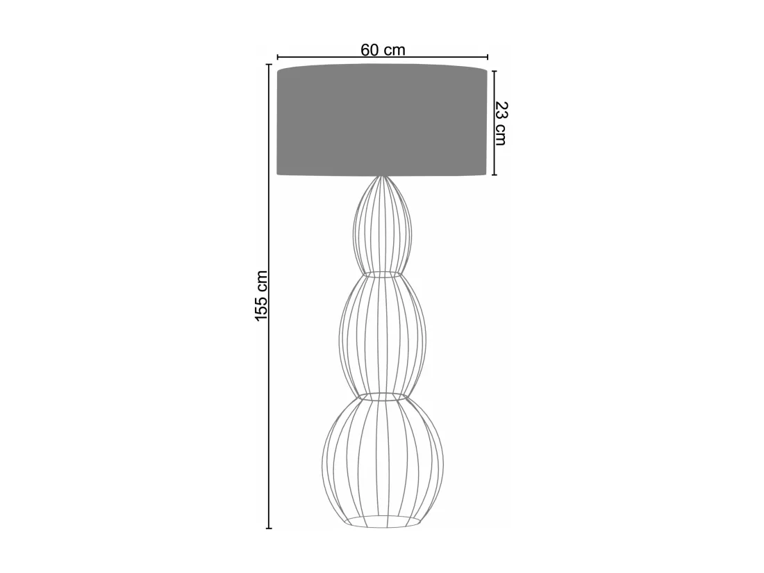 Lampadaire colonne,métal cuivre 155 cm.