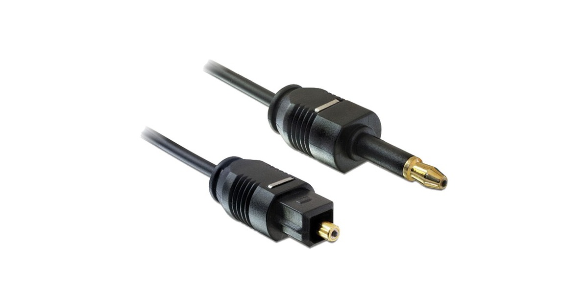 DeLOCKToslink male -> toslink mini 3.5mm, 2m kabel  (Zwart, 82876)