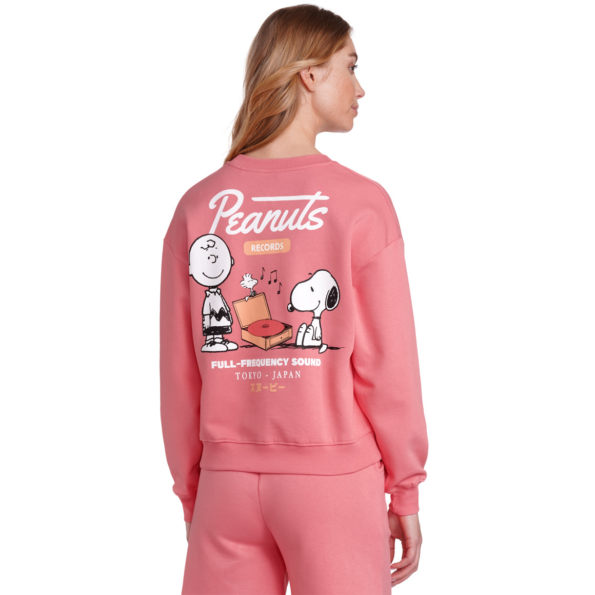 Jonas Nielsen Peanuts Sweatshirt mit Rückenprint rosa