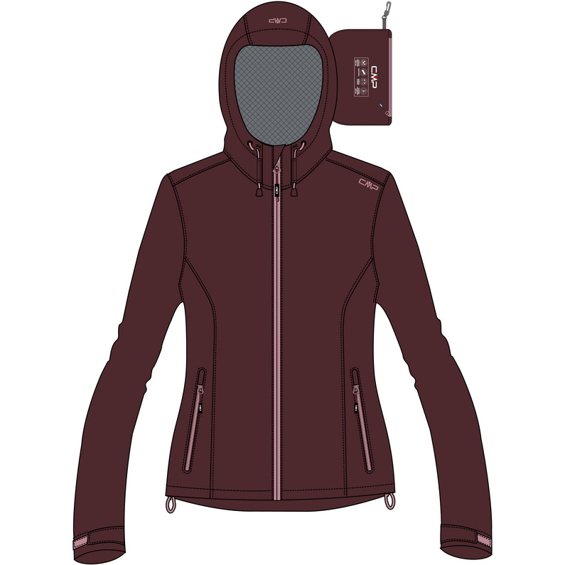 CMP Damen Rain Fix Hoodie Jacke