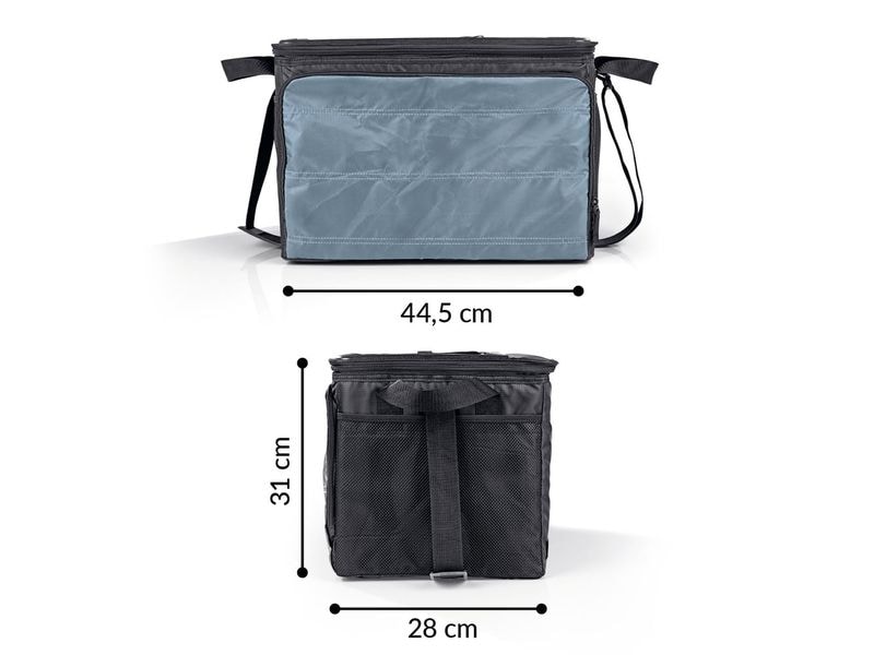 EASYmaxx Kühltasche faltbar - 30 l – Schwarz / Dunkelgrau Faltbare Isoliertasche mit 30 Litern Kapazität