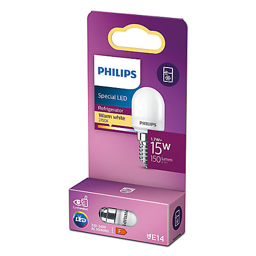 Ampoule LED E14 T25 150lm 1,7/15W blanc chaud Philips l.2,5 x H.5,9 cm
