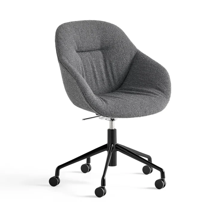 HAY - About A Chair AAC 155 Soft, Flamiber charcoal / schwarz