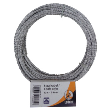 Ledent staaldraad grijs Ø4 mm / 10 m