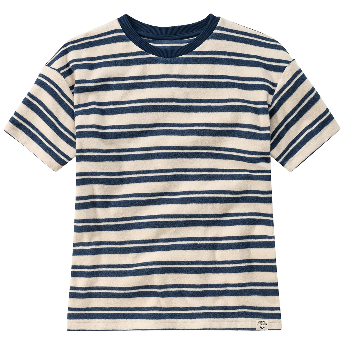 Jonas Nielsen Jungen Frottee-Shirt mit Streifen dunkelblau / cremeweiss