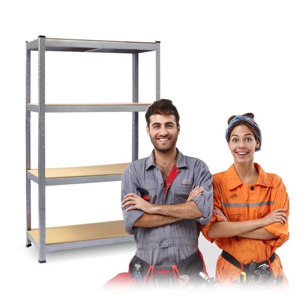 Metallhylle for oppbevaring 180 x 90 x 40 cm Plonos 470200