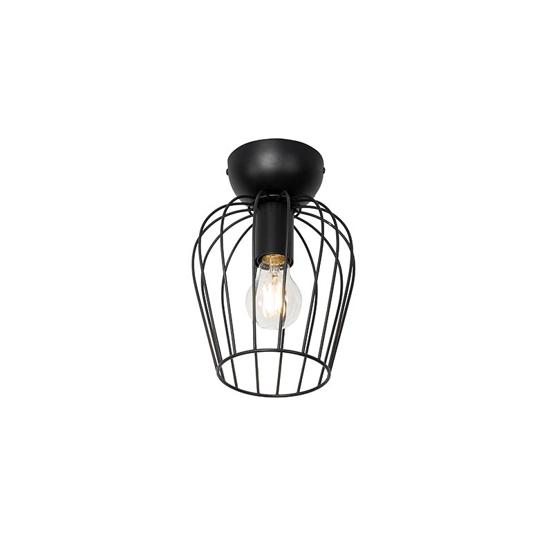 Moderne plafondlamp zwart draad - Palica