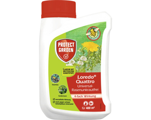 Universele gazononkruidverdelger Loredo Quattro Protect Garden 400 ml concentraat voor 400 m²