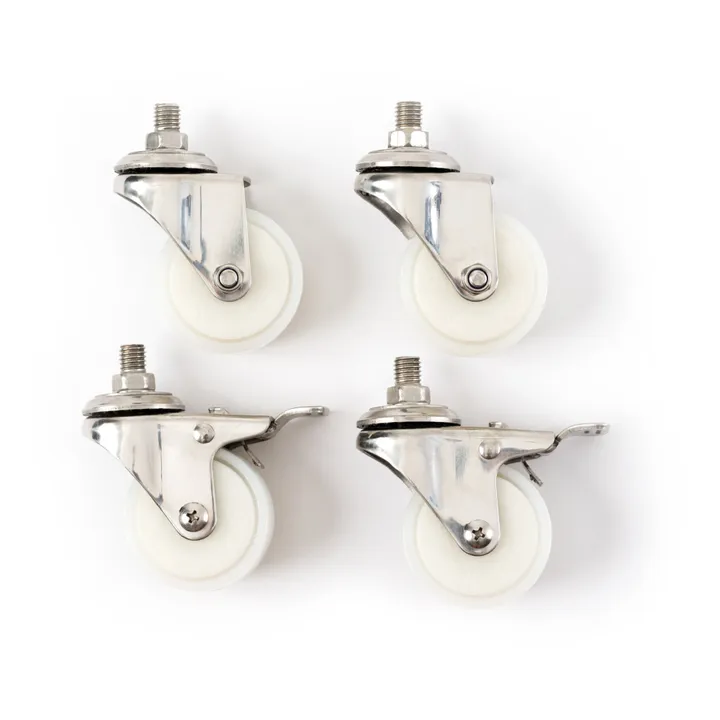 Business & Pleasure Co. Roulettes pour pied de parasol - Set de 4 | Blanc