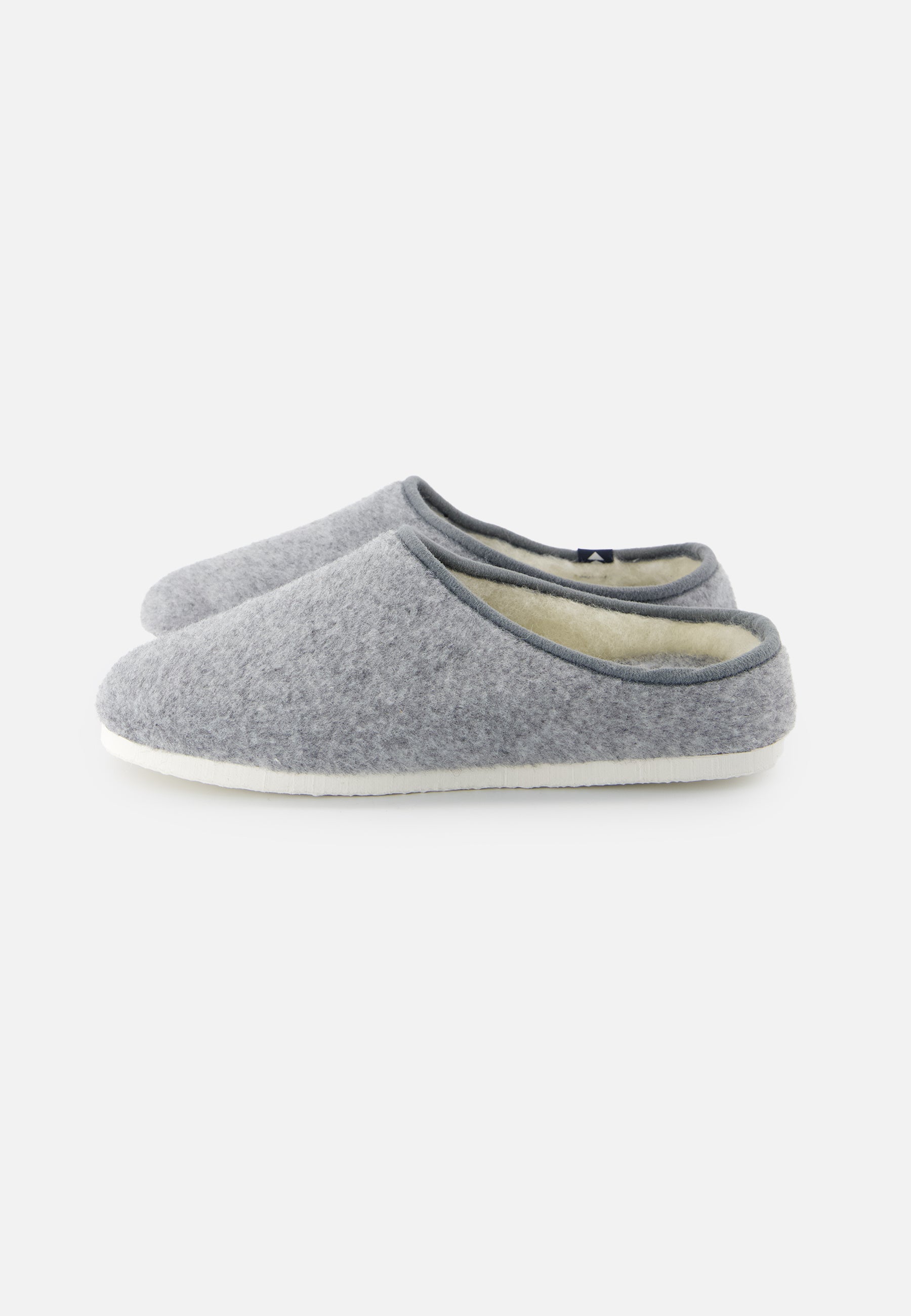Chaussons d'intérieur en laine-Claudio Gris Chiné
