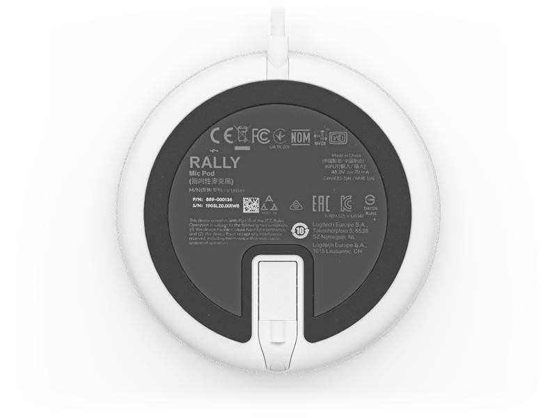 Logitech Erweiterungsmikrofon Rally Mic Pod Weiss Rally Mic Pod Weiss