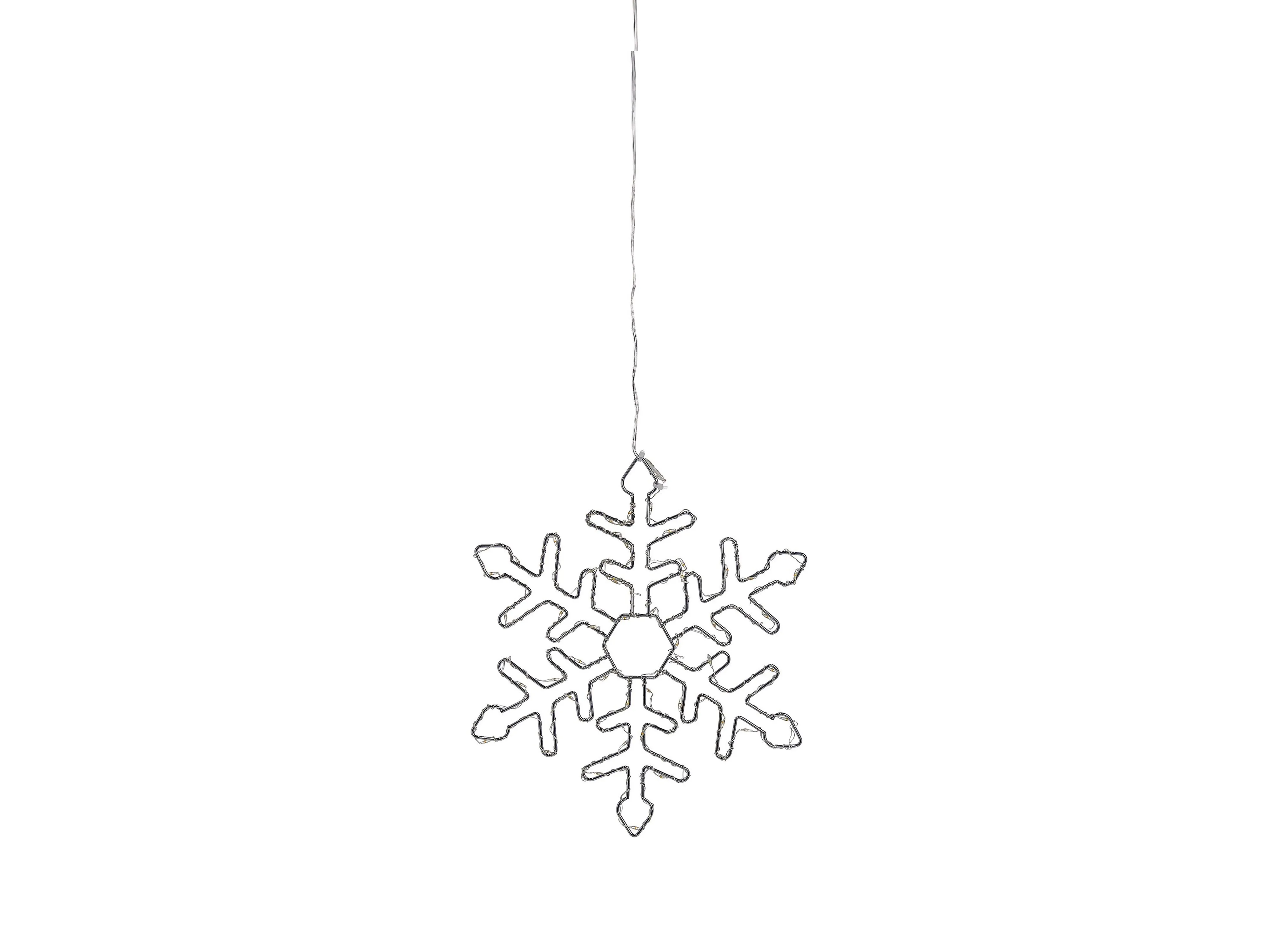 Hangende buitendecoratie LED LOHELA Sneeuwvlok 30/39/50 cm Zilver