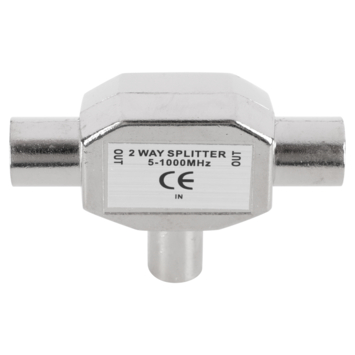 Q-Link coax splitter radio metaal 1 male/2 female